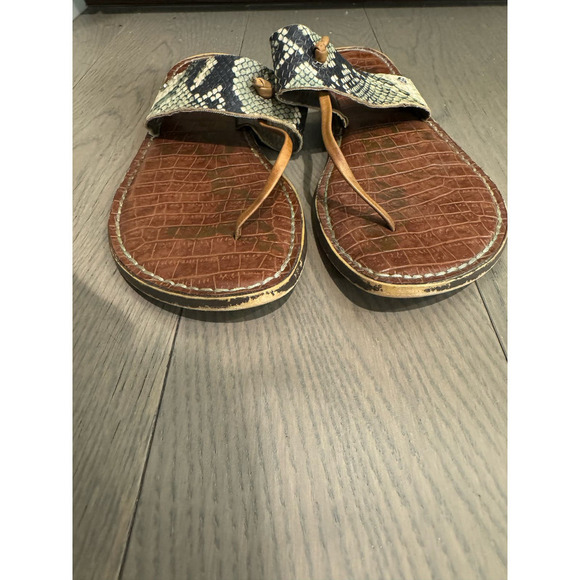 Sam Edelman Snake Print Flip Flops Size 7.5 - Picture 5 of 6